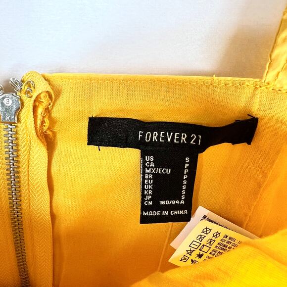 NWT Forever 21 Yellow Corset Tank Top Small - Picture 3 of 5